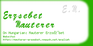 erzsebet mauterer business card